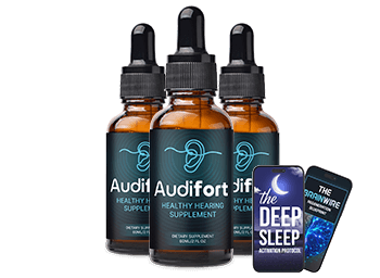 Audifort liquid hearing support supplement bottles